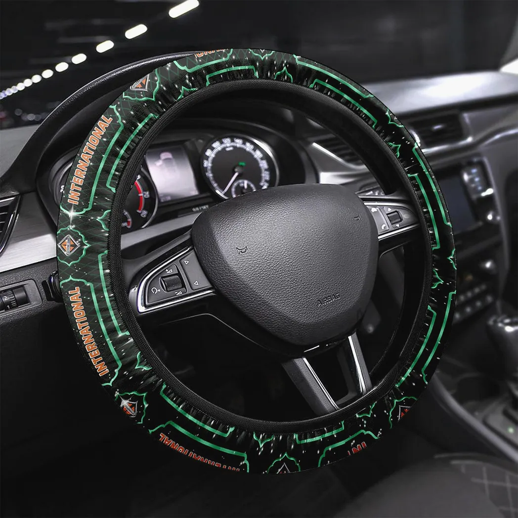 International Steering Wheel Cover, Gift For International Fan CAR146021725007 - Green