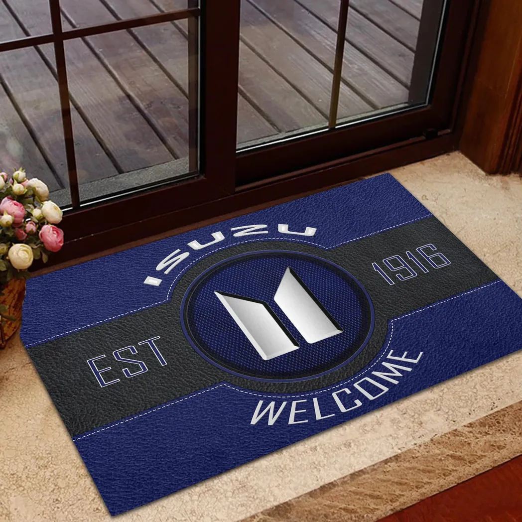 Isuzu Doormat, Gift For Isuzu Lovers, Gift For Him, Husband, Boyfriend CAR16902262529 - Blue