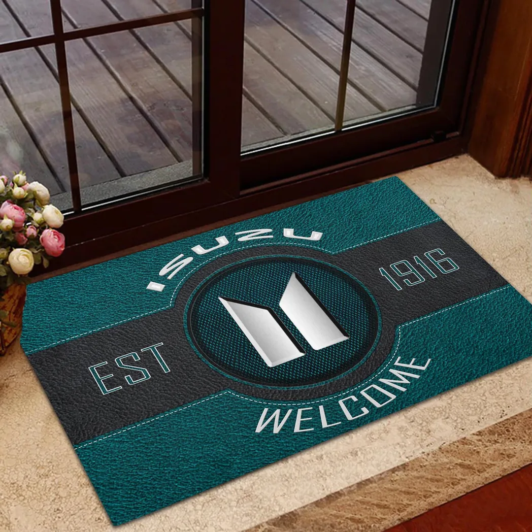 Isuzu Doormat, Gift For Isuzu Lovers, Gift For Him, Husband, Boyfriend CAR16902262529 - Cyan