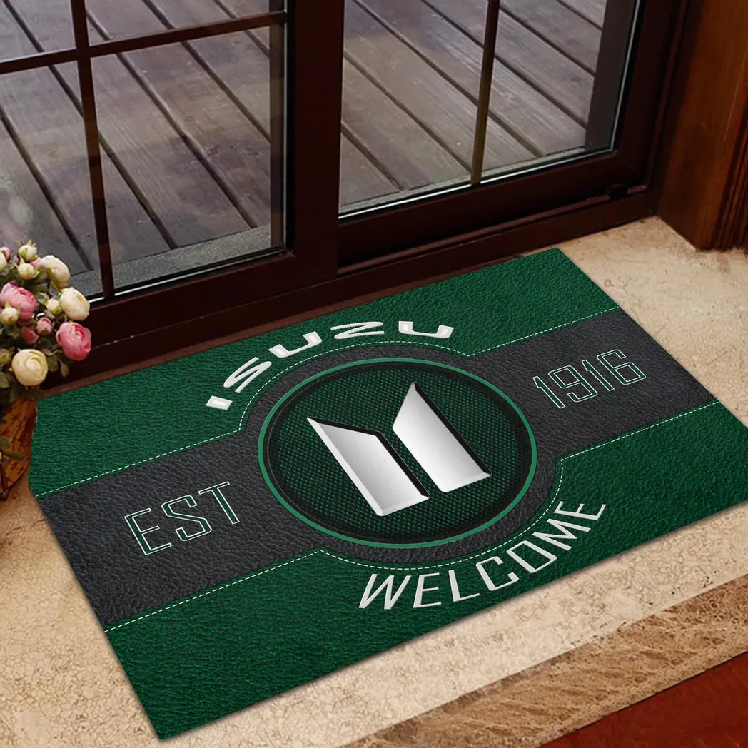 Isuzu Doormat, Gift For Isuzu Lovers, Gift For Him, Husband, Boyfriend CAR16902262529 - Green