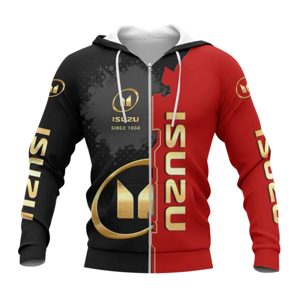 Isuzu Zipper Hoodie, Gift For Isuzu Lovers, Gift For Him, Husband, Boyfriend CAR44021725042-3