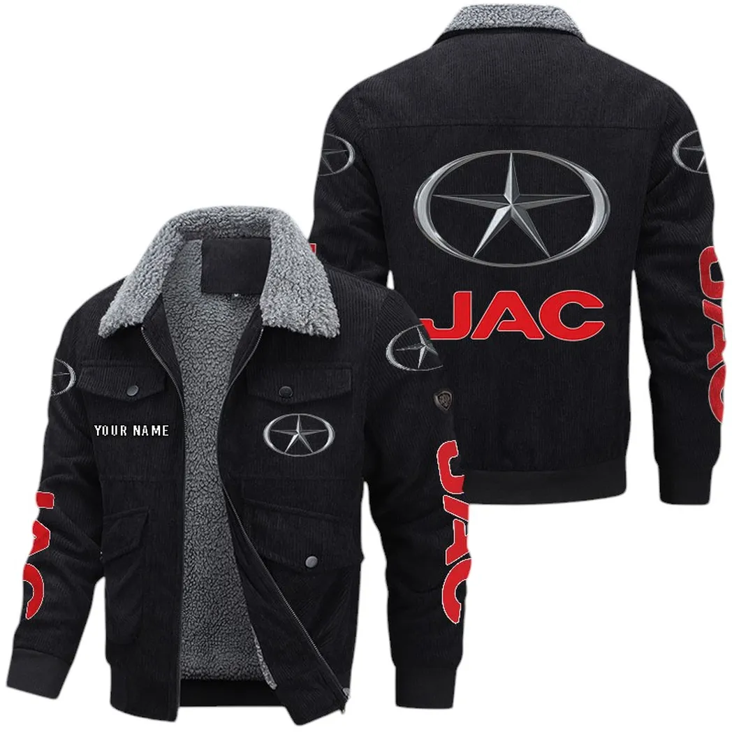 JAC Truck Corduroy Jacket For Men, Gift For JAC Truck Lovers CAR149022225900 - Black