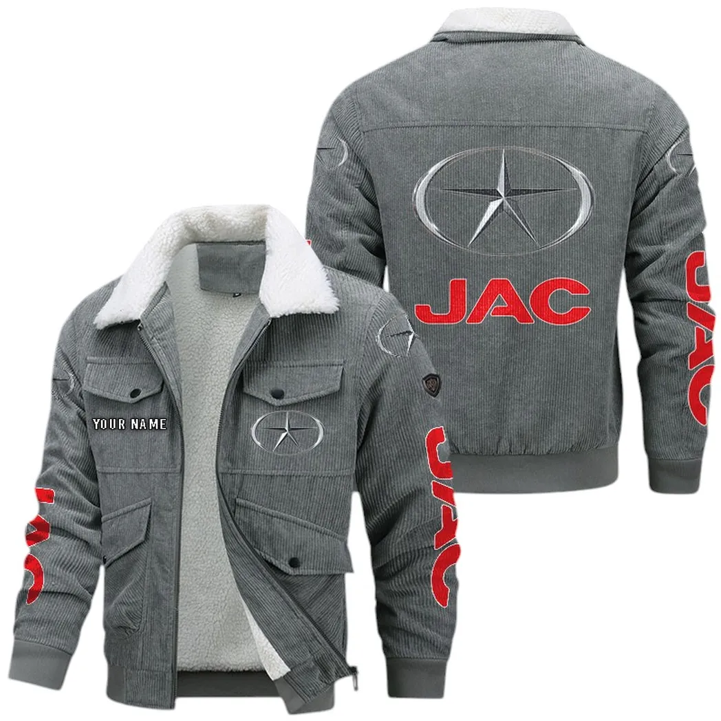 JAC Truck Corduroy Jacket For Men, Gift For JAC Truck Lovers CAR149022225900 - Gray