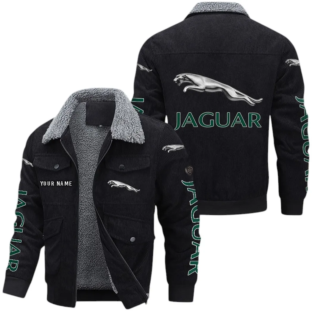 Jaguar Cars Corduroy Jacket For Men, Gift For Jaguar Cars Lovers CAR42022225642 - Black