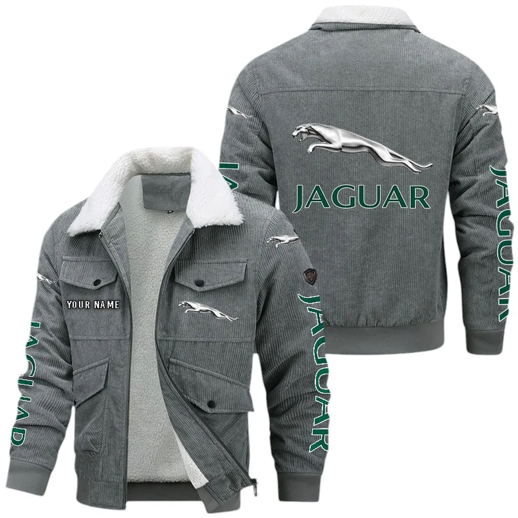 Jaguar Cars Corduroy Jacket For Men, Gift For Jaguar Cars Lovers CAR42022225642 - Gray