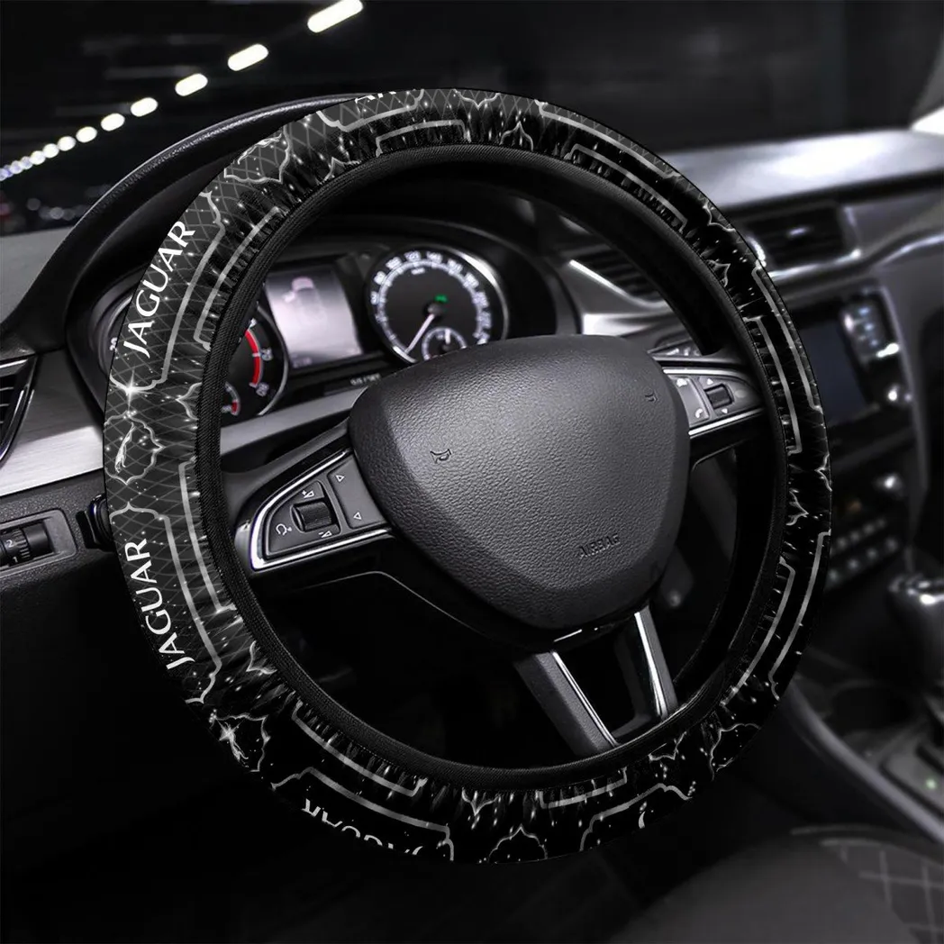 Jaguar Cars Steering Wheel Cover, Personalized Gifts For Him, Boyfriend, Husband - White CAR55021425281