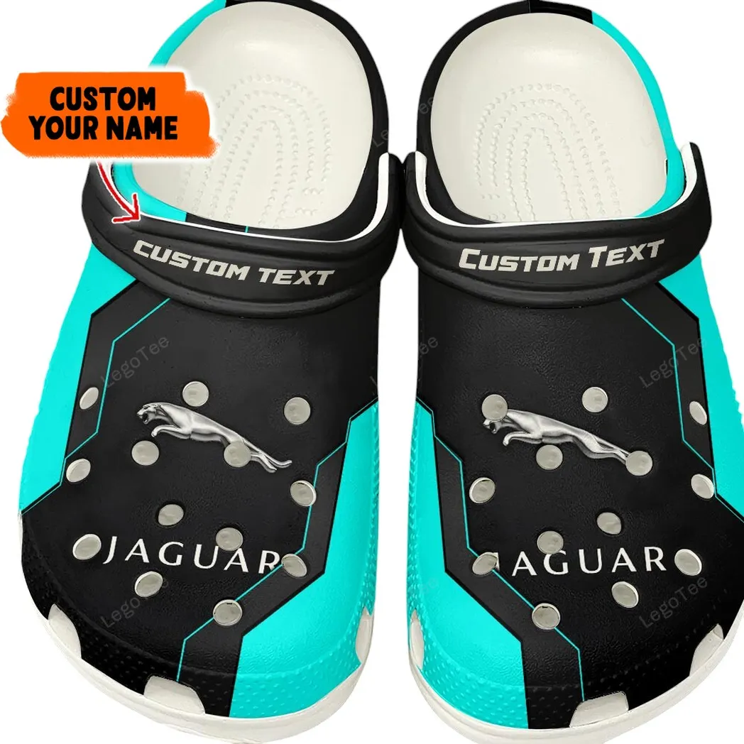 Jaguar Crocs, Gift For Jaguar Lovers, Gift For Him, Husband, Boyfriend - Cyan CAR140021225558-3