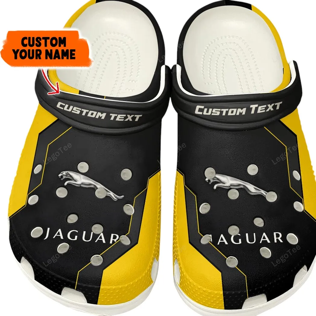 Jaguar Crocs, Gift For Jaguar Lovers, Gift For Him, Husband, Boyfriend - Yellow CAR140021225558-8