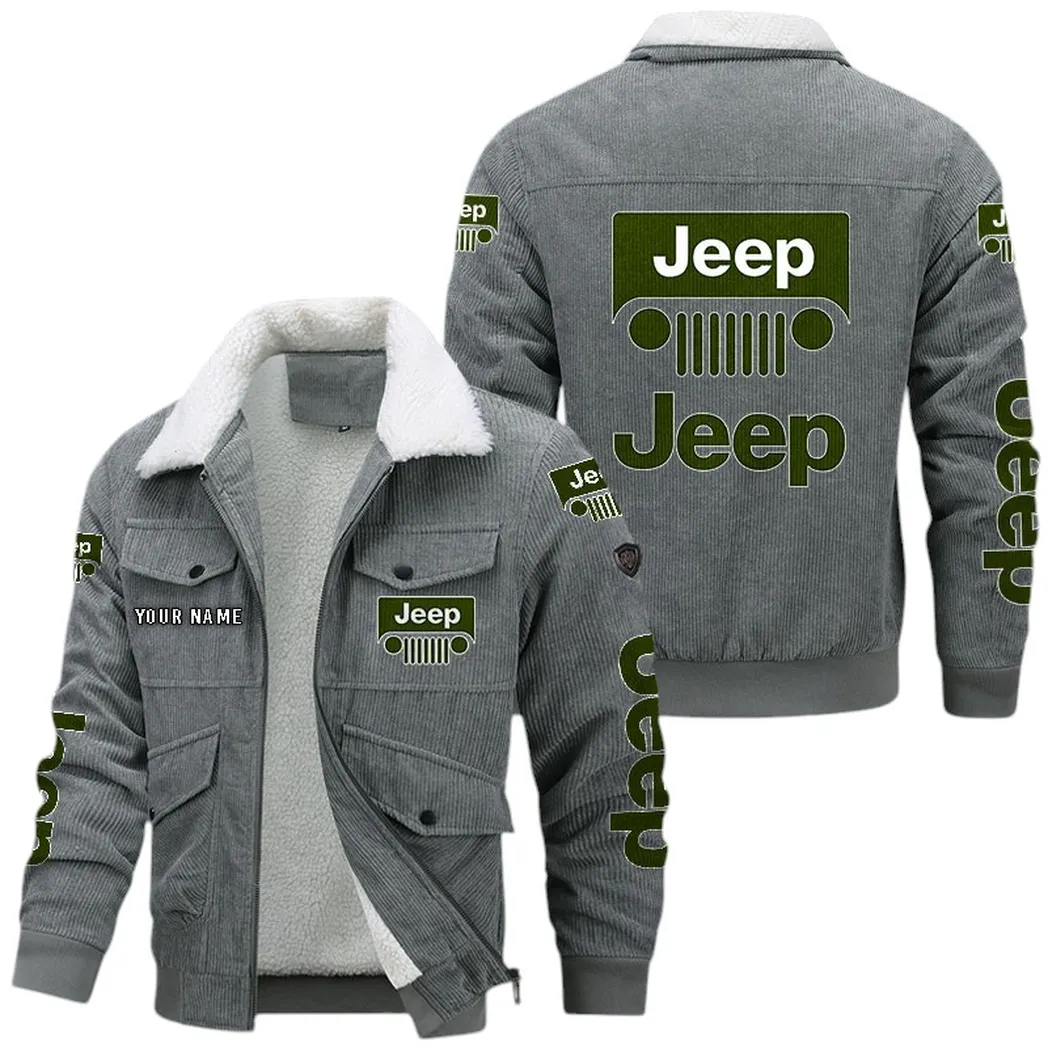 Jeep Corduroy Jacket For Men, Gift For Jeep Lovers CAR42022225649 - Gray