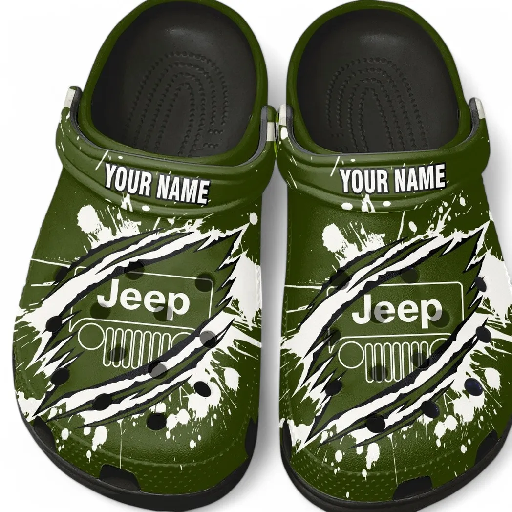 Jeep Crocs, Gift For Jeep Lovers, Gift For Him, Husband, Boyfriend CAR5602192540 - Black