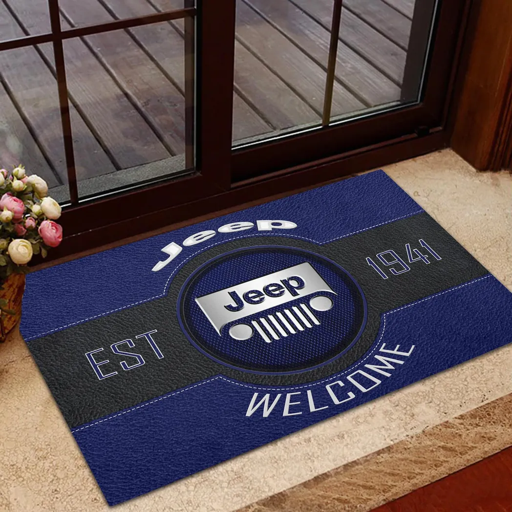 Jeep Doormat, Gift For Jeep Lovers, Gift For Him, Husband, Boyfriend CAR16902262531 - Blue