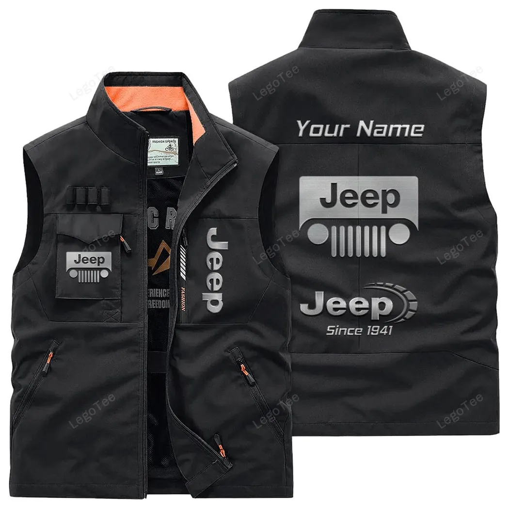 Jeep Outdoor Sleeveless Vest, Gift For Jeep Lovers, Gift For Him, Husband, Boyfriend - Black CAR131021325695-3
