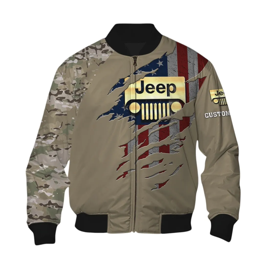 Jeep Wrangler Bomber Jacket, Gift For Jeep Wrangler Lovers, Gift For Him, Husband, Boyfriend CAR46021725051-6
