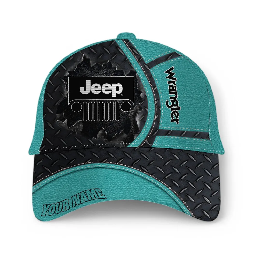 Jeep Wrangler Classic Cap, Gift For Jeep Wrangler Lovers, Gift For Him, Husband, Boyfriend - Cyan CAR49021825036-2