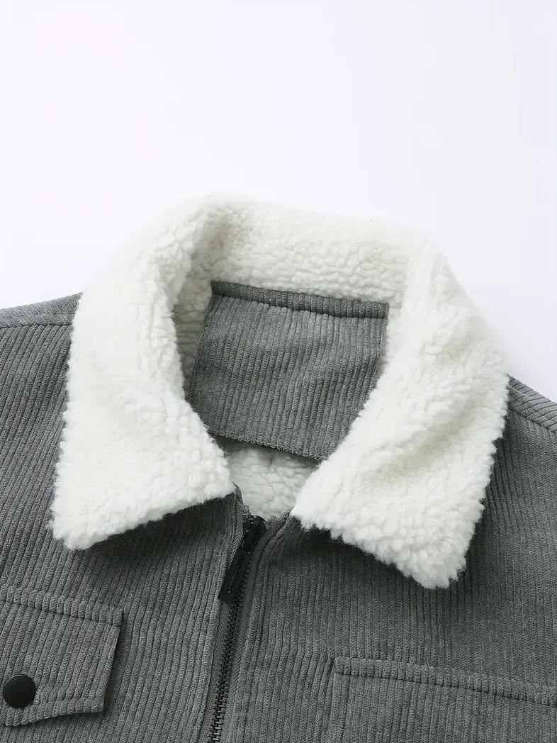 Jeep Wrangler Corduroy Jacket For Men, Gift For Jeep Wrangler Lovers CAR42022225624 - Gray