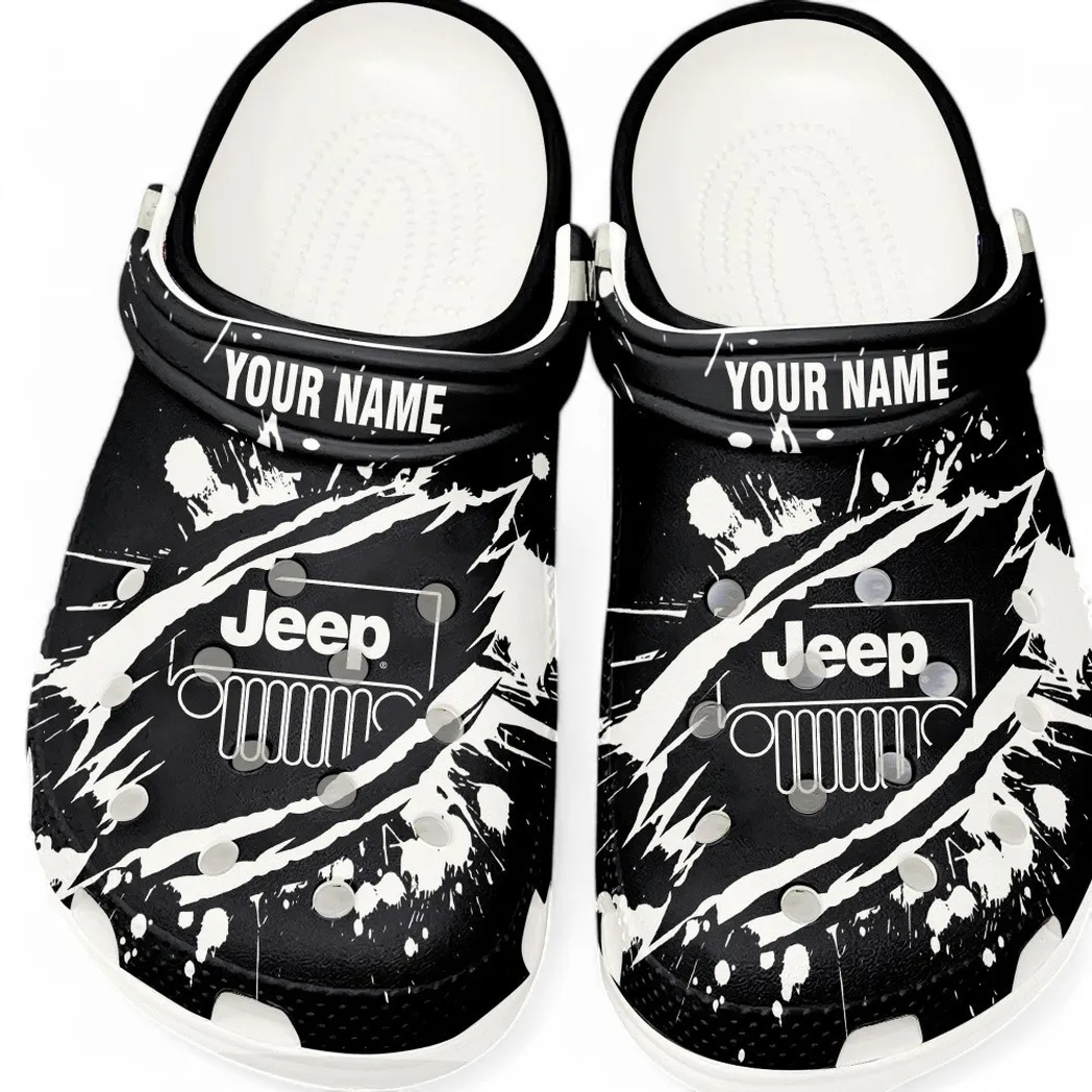 Jeep Wrangler Crocs, Gift For Jeep Wrangler Lovers, Gift For Him, Husband, Boyfriend CAR5602192541 - White