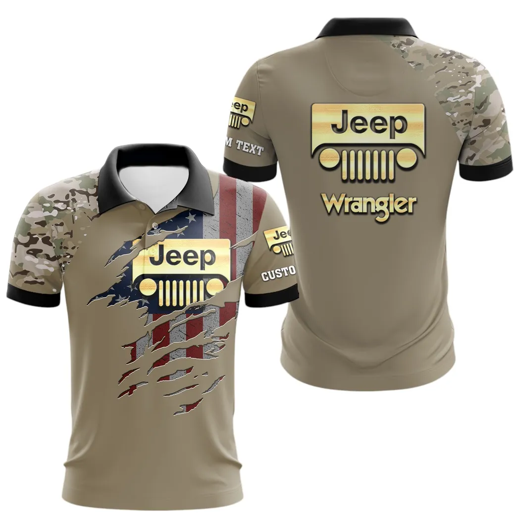 Jeep Wrangler Polo Shirt, Gift For Jeep Wrangler Lovers, Gift For Him, Husband, Boyfriend CAR46021725051-2