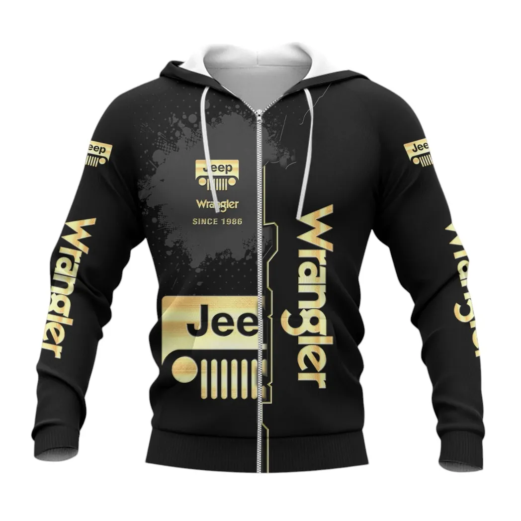 Jeep Wrangler Zipper Hoodie, Gift For Jeep Wrangler Lovers, Gift For Him, Husband, Boyfriend CAR44021725045-3