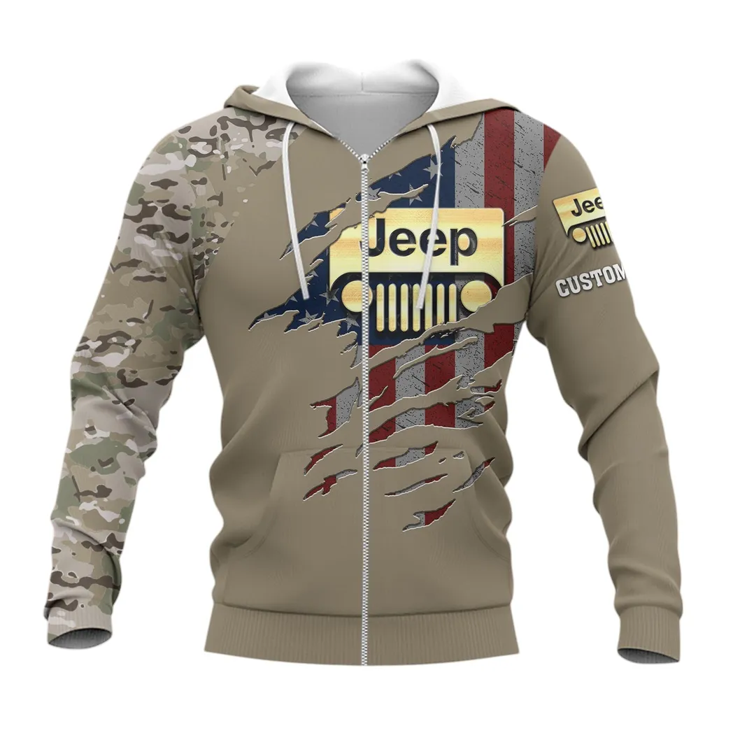 Jeep Wrangler Zipper Hoodie, Gift For Jeep Wrangler Lovers, Gift For Him, Husband, Boyfriend CAR46021725051-3