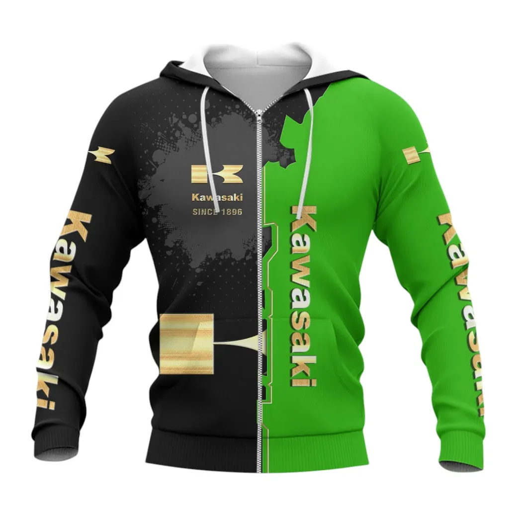 Kawasaki Zipper Hoodie, Gift For Kawasaki Lovers, Gift For Him, Husband, Boyfriend CAR44021725046-3