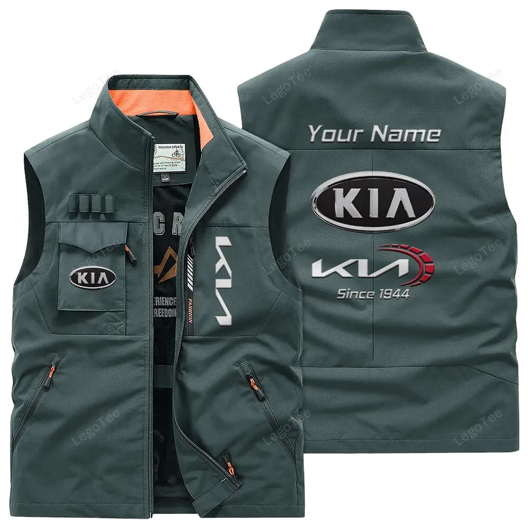 Kia Outdoor Sleeveless Vest, Gift For Kia Lovers, Gift For Him, Husband, Boyfriend - Bean Green CAR131021325721-2