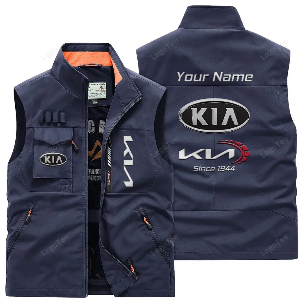 Kia Outdoor Sleeveless Vest, Gift For Kia Lovers, Gift For Him, Husband, Boyfriend - Navy CAR131021325721-5