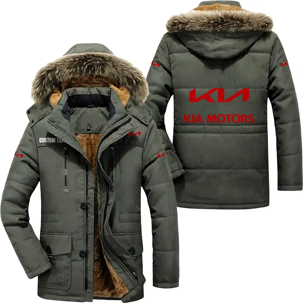 Kia Parka hoodie CAR7002082128, CAR All Over Print Parka hoodie - Army Green