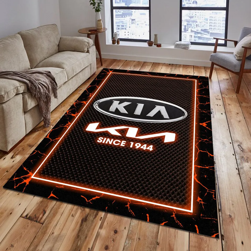 Kia Rug, Gift For Kia Lovers, Gift For Him, Husband, Boyfriend CAR5202192540 - Orange