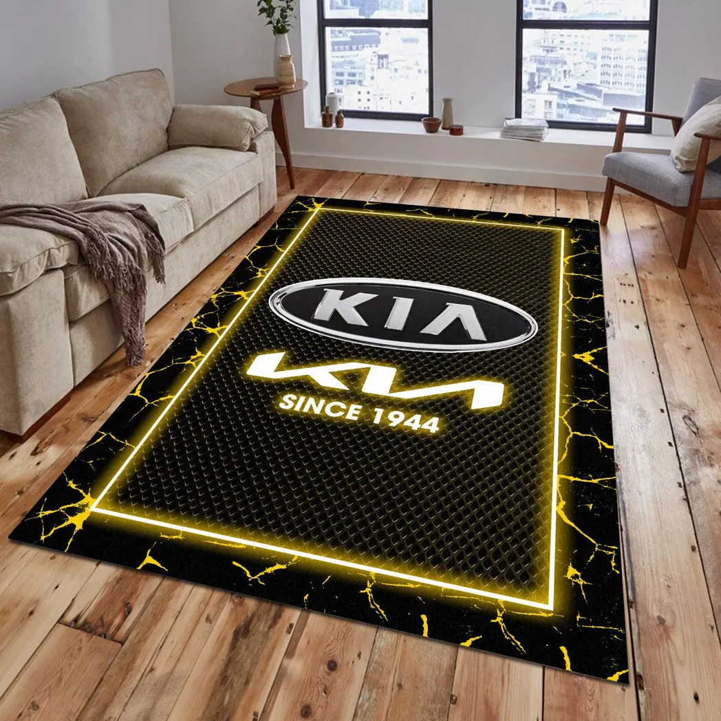 Kia Rug, Gift For Kia Lovers, Gift For Him, Husband, Boyfriend CAR5202192540 - Yellow