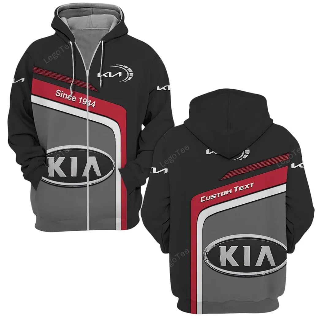 Kia Zipper Hoodie, Gift For Kia Lovers, Gift For Him, Husband, Boyfriend CAR11103032539