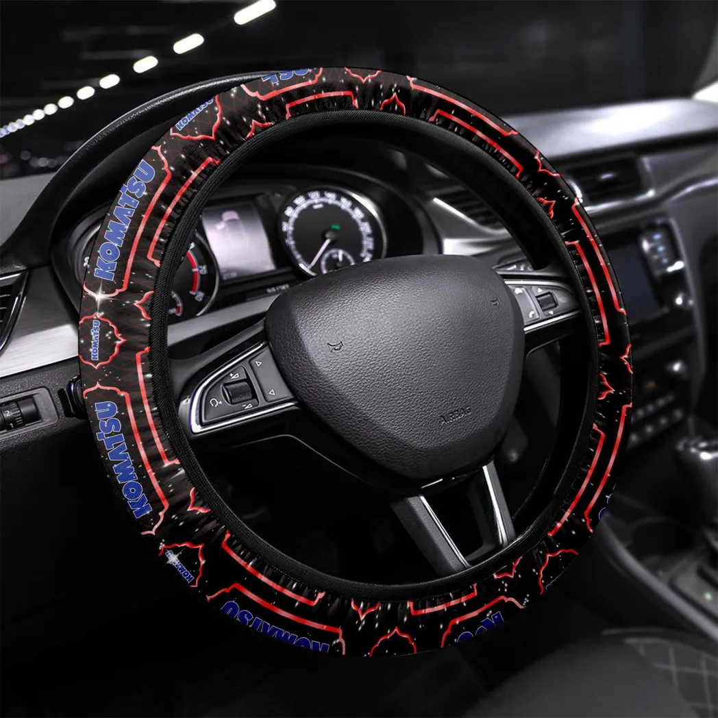 Komatsu Steering Wheel Cover, Gift For Men, Him, Husband, Boyfriend - Red CAR145021725361-6