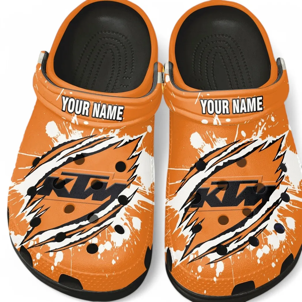 KTM Racing Crocs, Gift For KTM Racing Lovers, Gift For Him, Husband, Boyfriend CAR5602192544 - Black
