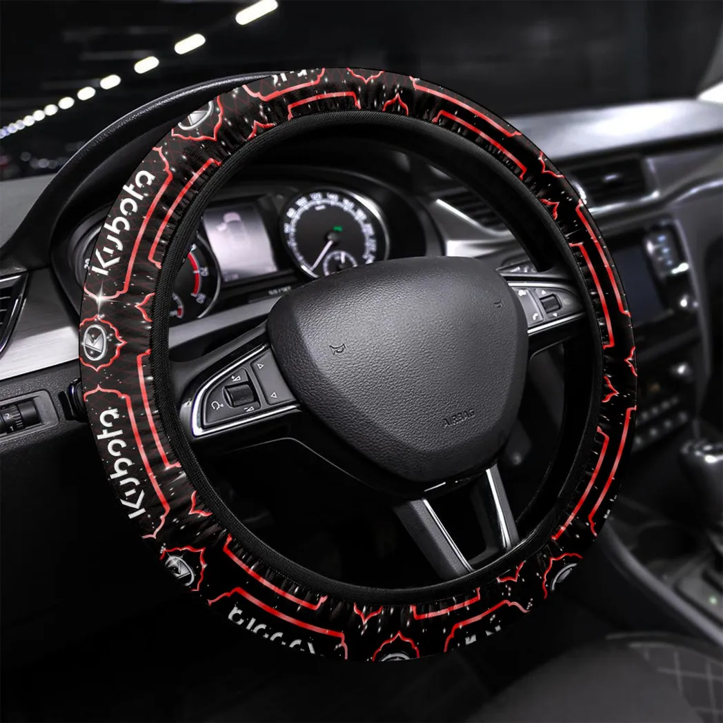 Kubota Steering Wheel Cover, Gift For Men, Him, Husband, Boyfriend - Red CAR145021725359-6