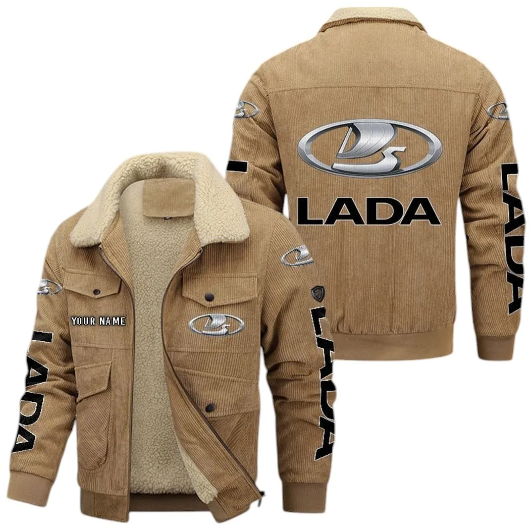 Lada Corduroy Jacket For Men, Gift For Lada Lovers CAR42022225635 - Khaki