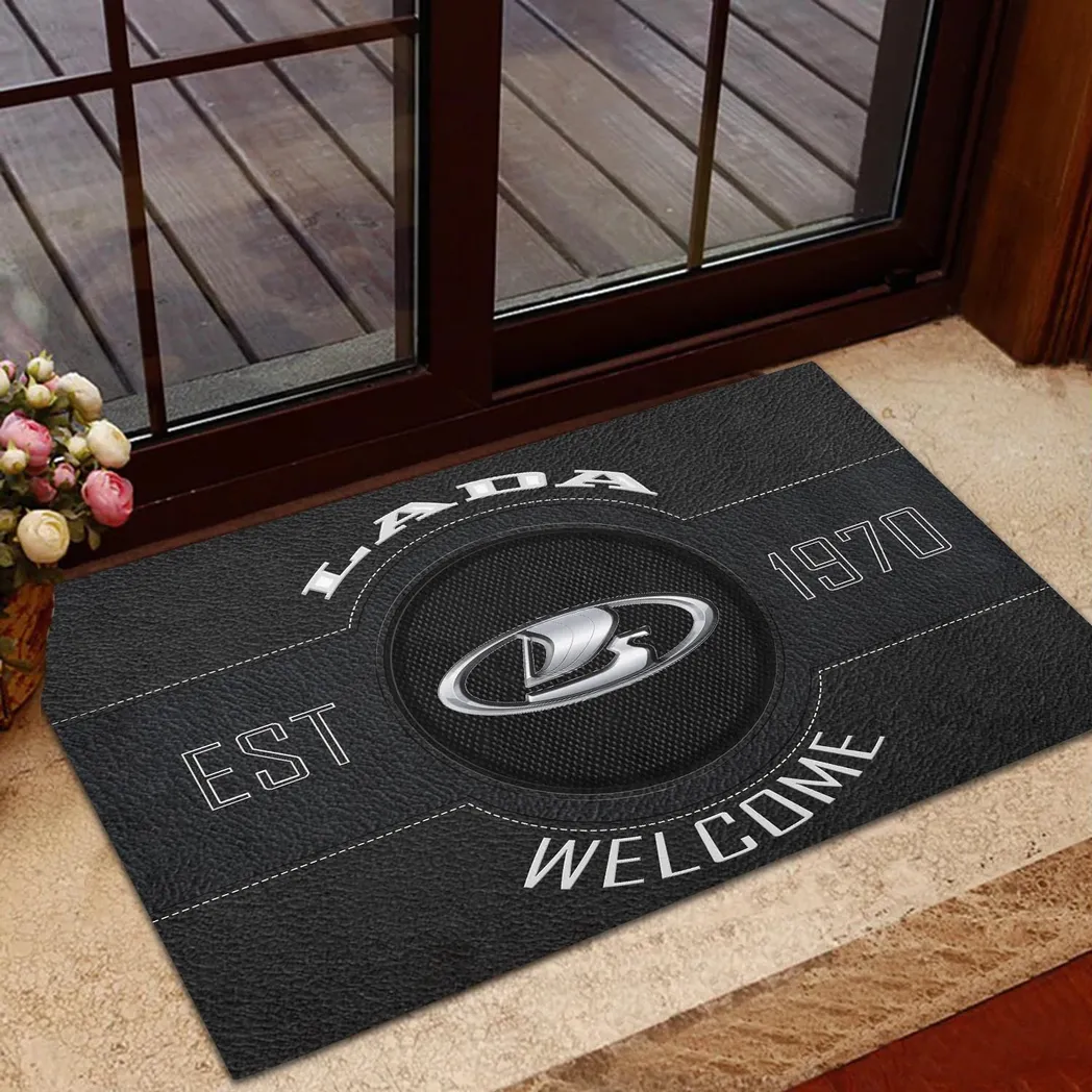 Lada Doormat, Gift For Lada Lovers, Gift For Him, Husband, Boyfriend CAR16902262533 - Black