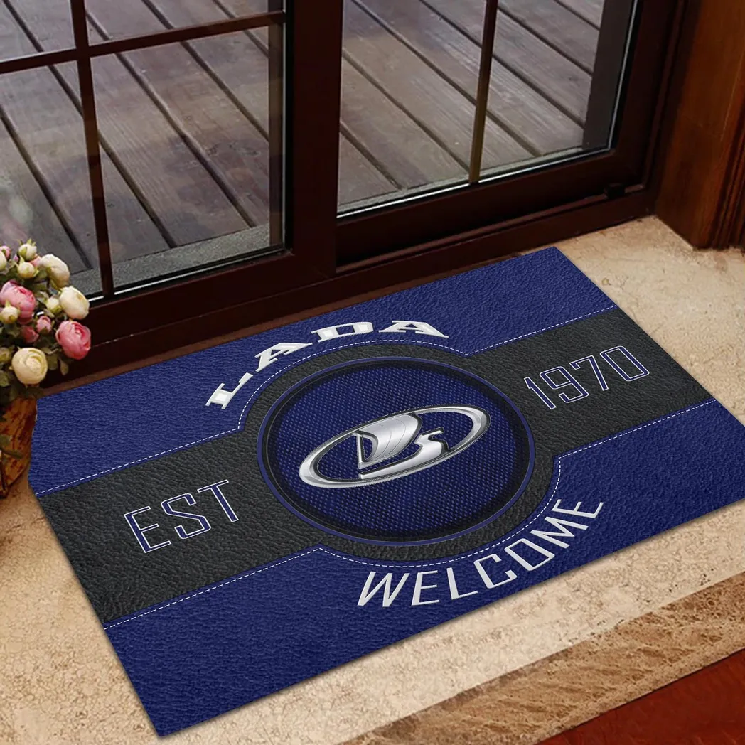 Lada Doormat, Gift For Lada Lovers, Gift For Him, Husband, Boyfriend CAR16902262533 - Blue