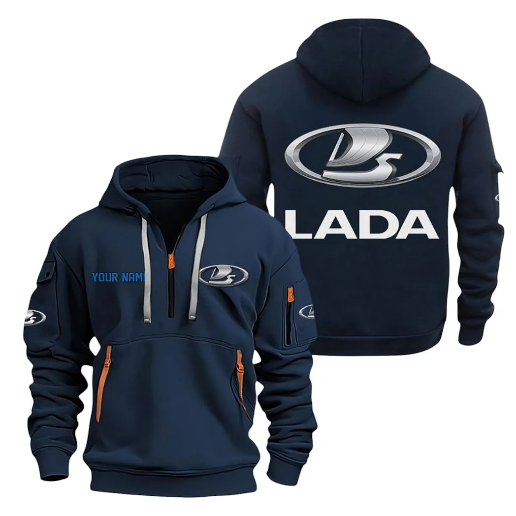 Lada Half Zip Hoodie For Men, Gift For Lada Lovers CAR20022125758 - Navy