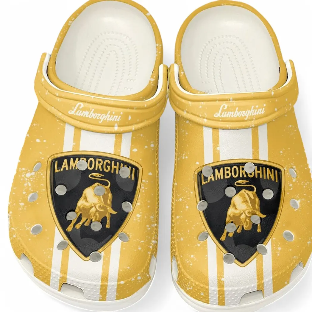 Lamborghini Crocs, Gift For Lamborghini Lovers, Gift For Him, Husband, Boyfriend CAR62022025074 - White
