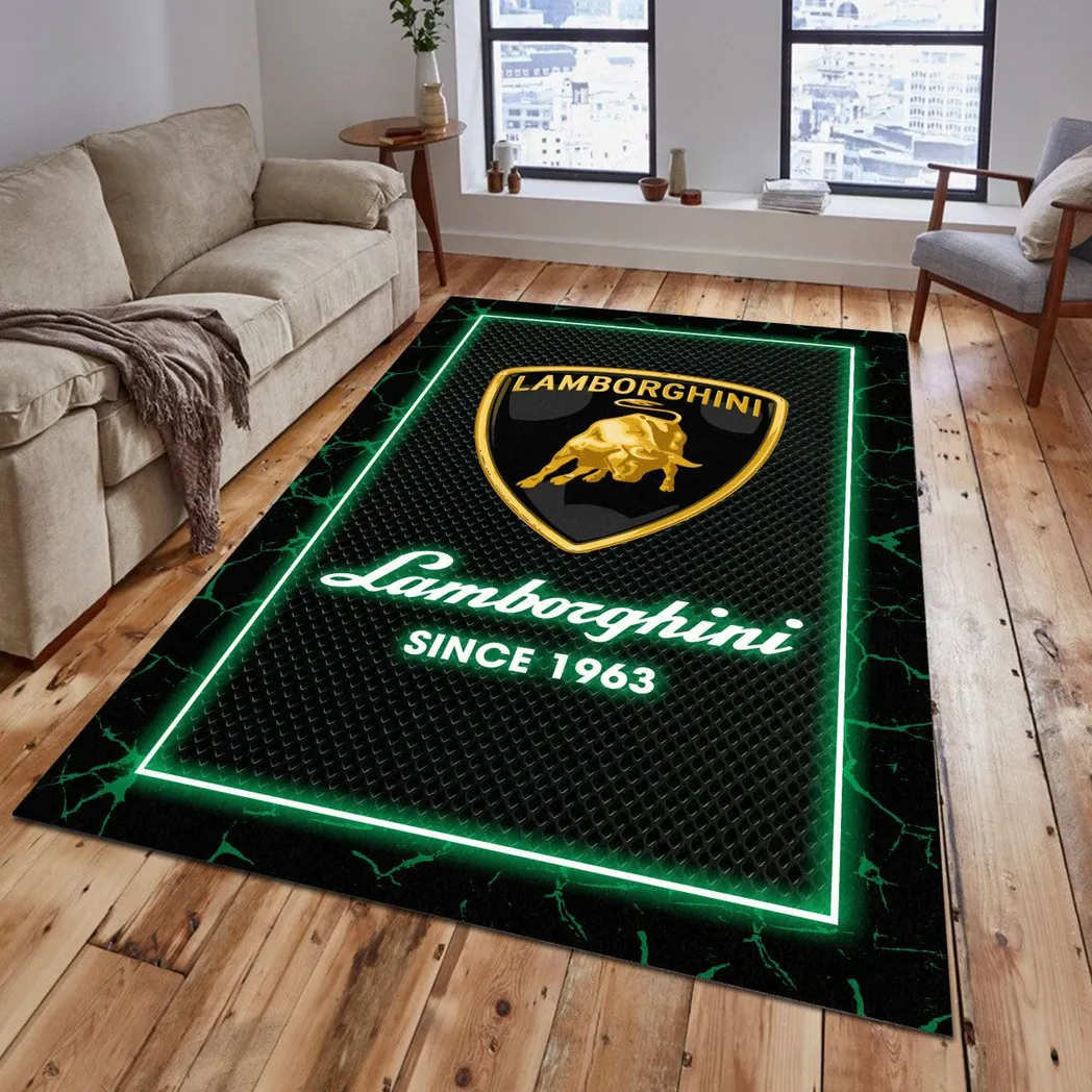 Lamborghini Rug, Gift For Lamborghini Lovers, Gift For Him, Husband, Boyfriend CAR5202192542 - Green