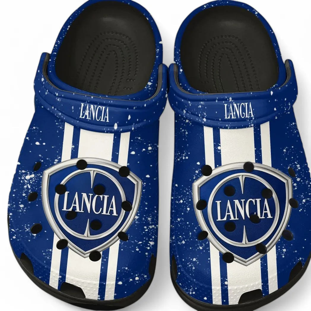 Lancia Crocs, Gift For Lancia Lovers, Gift For Him, Husband, Boyfriend CAR62022025035 - Black