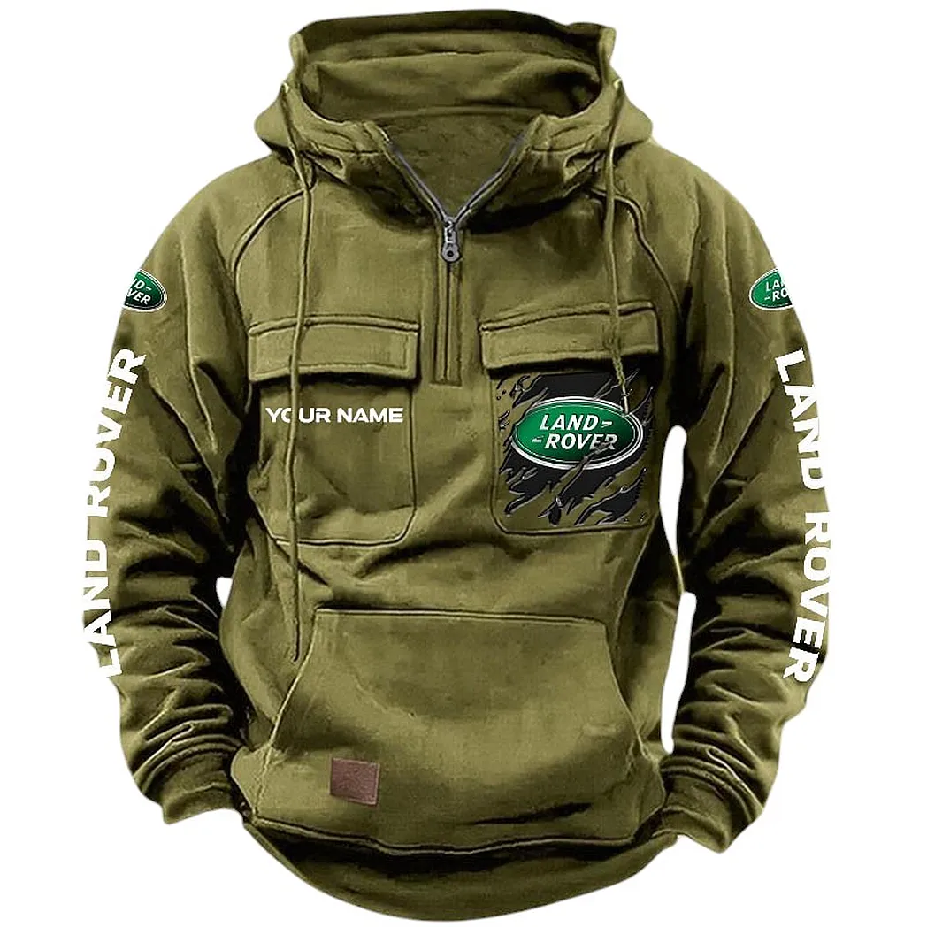 Land Rover Hoodie Tactical Quarter Zip, Gift For Land Rover Lovers CAR164022425178 - Army Green