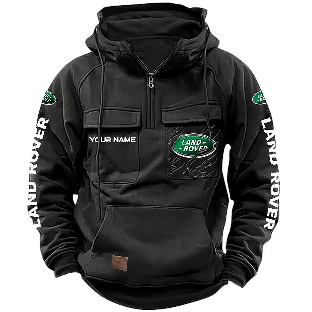 Land Rover Hoodie Tactical Quarter Zip, Gift For Land Rover Lovers CAR164022425178 - Black