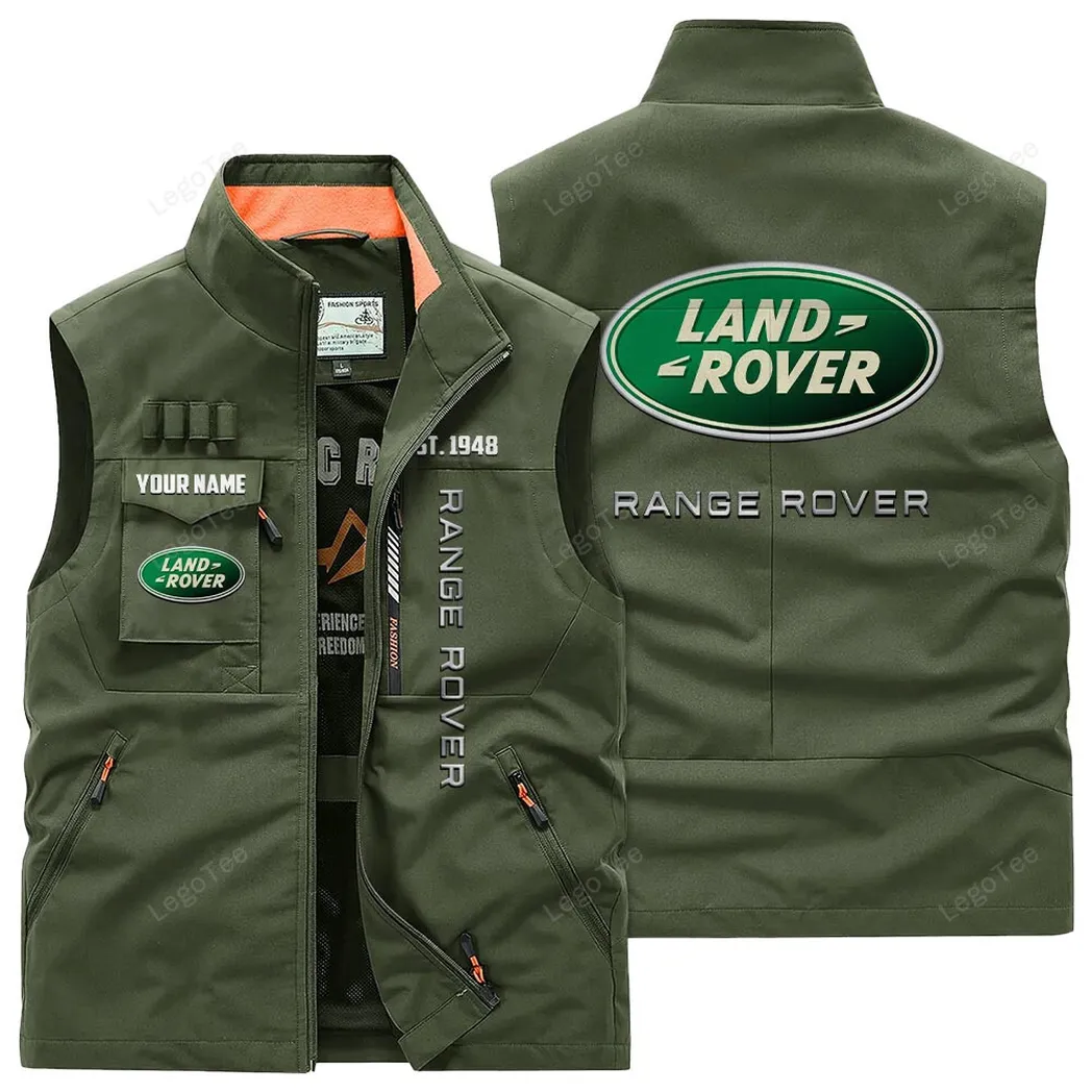 Land Rover Outdoor Sleeveless Vest, Gift For Land Rover Lovers, Gift For Him, Husband, Boyfriend - Army Green CAR132021325955-1