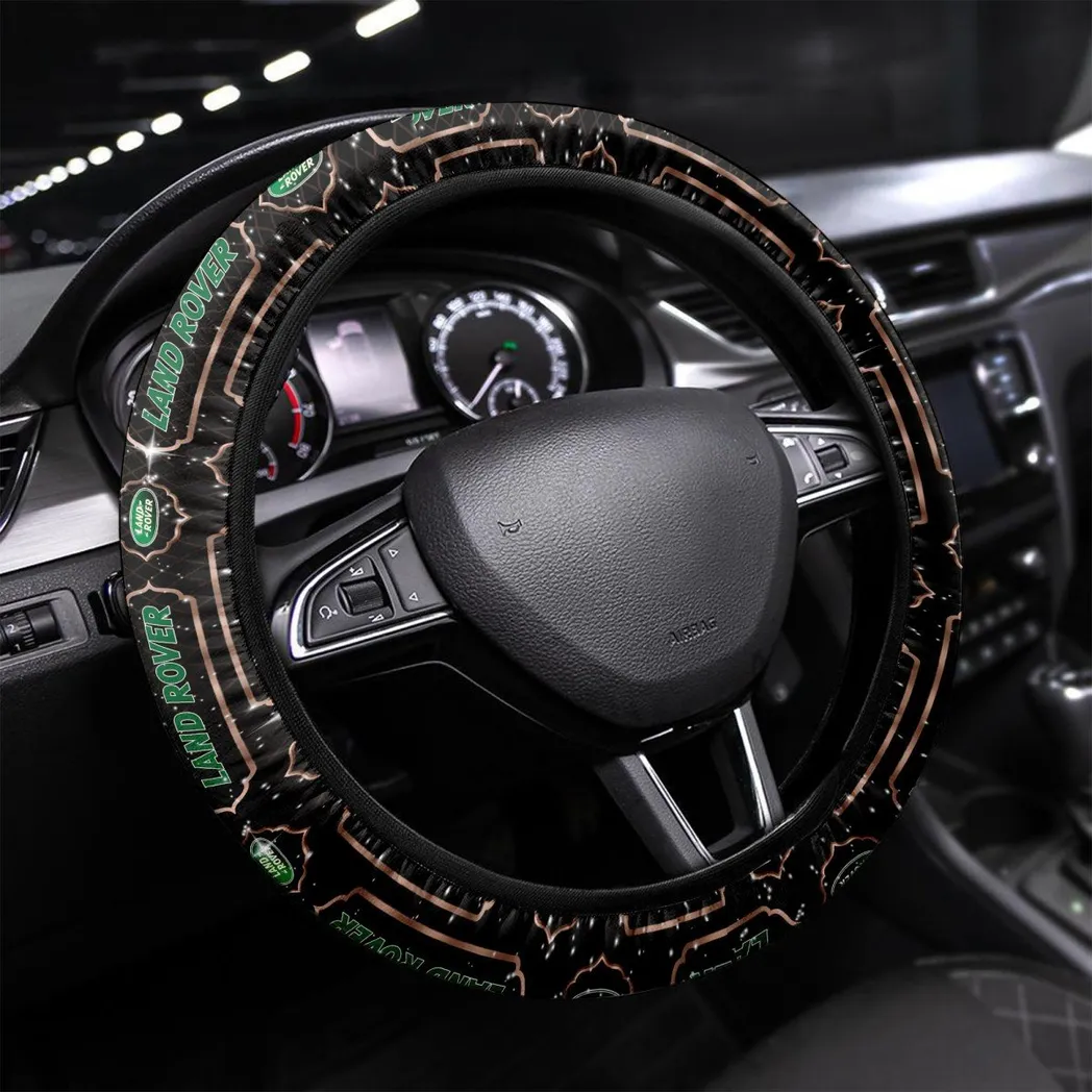 Land Rover Steering Wheel Cover, Personalized Gifts For Him, Boyfriend, Husband - Brown CAR55021425248