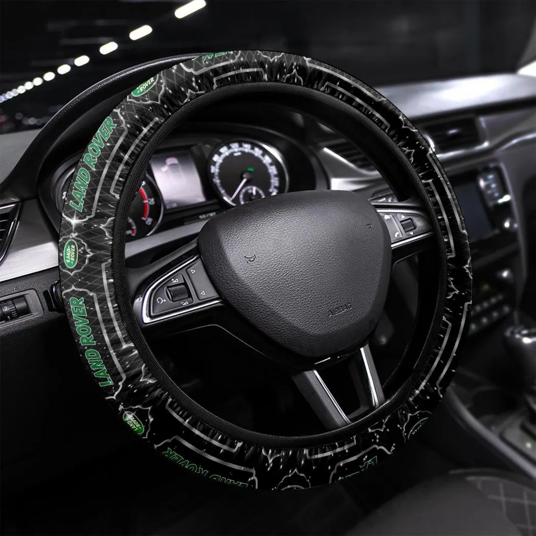 Land Rover Steering Wheel Cover, Personalized Gifts For Him, Boyfriend, Husband - White CAR55021425248