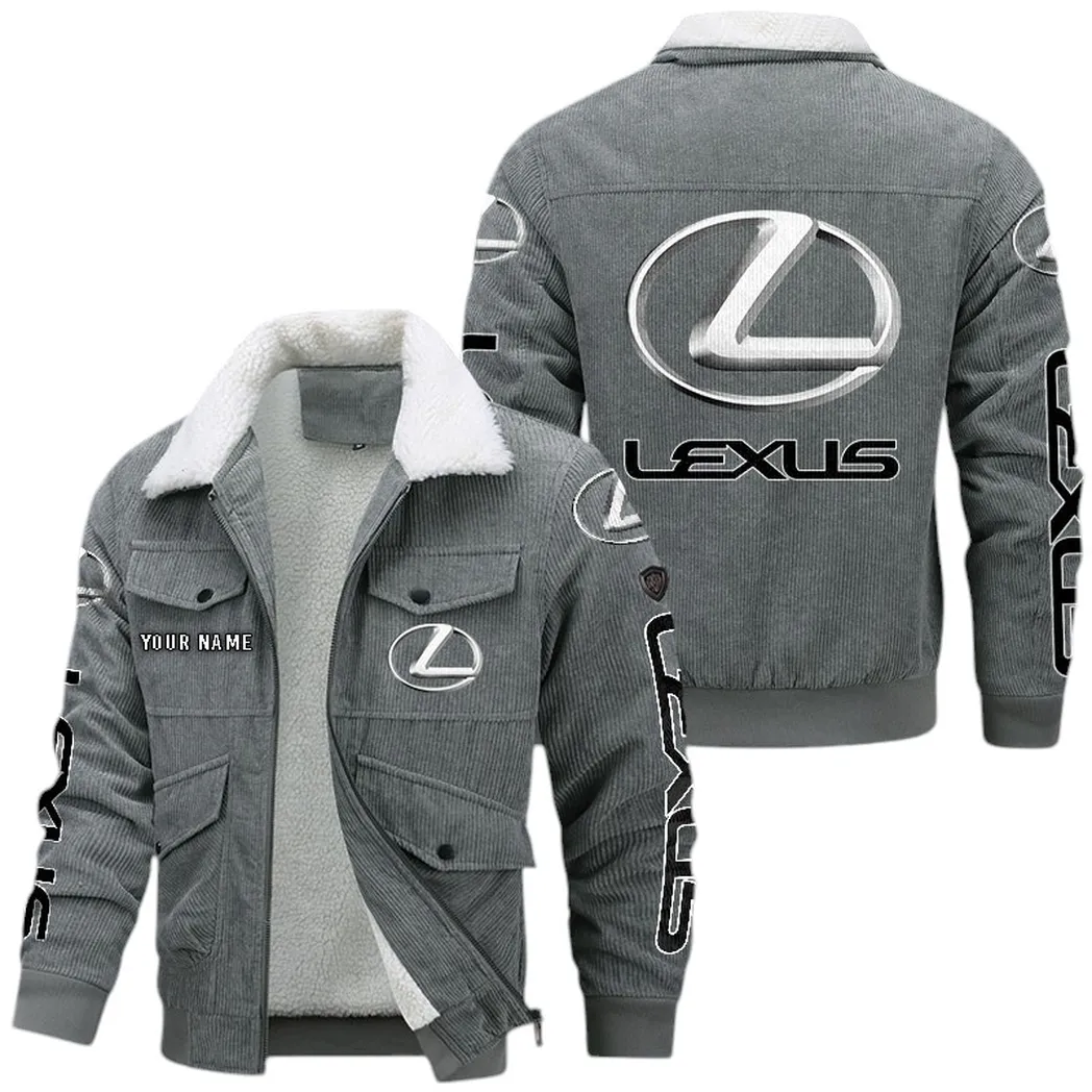 Lexus Corduroy Jacket For Men, Gift For Lexus Lovers CAR42022225644 - Gray