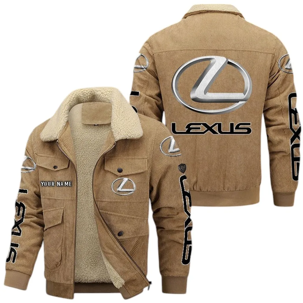 Lexus Corduroy Jacket For Men, Gift For Lexus Lovers CAR42022225644 - Khaki