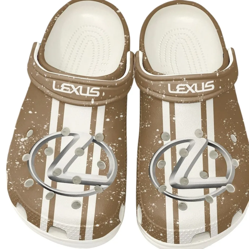 Lexus Crocs, Gift For Lexus Lovers, Gift For Him, Husband, Boyfriend CAR62022025072 - White