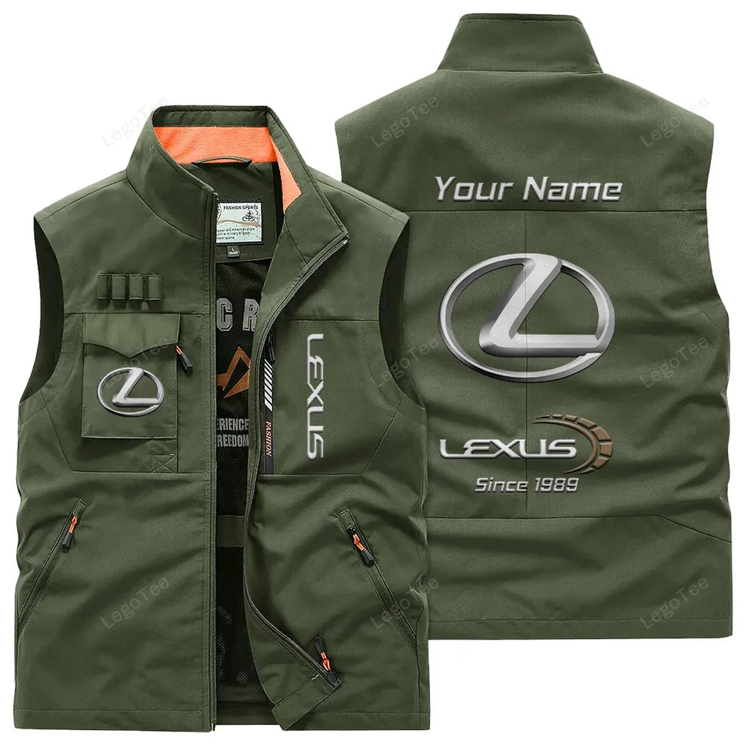 Lexus Outdoor Sleeveless Vest, Gift For Lexus Lovers, Gift For Him, Husband, Boyfriend - Army Green CAR131021325757-1