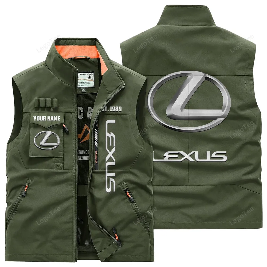 Lexus Outdoor Sleeveless Vest, Gift For Lexus Lovers, Gift For Him, Husband, Boyfriend - Army Green CAR132021325926-1